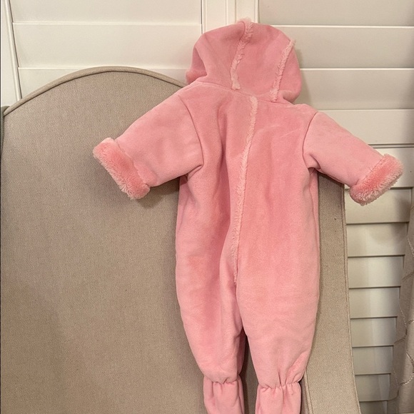 Pink Hooded Baby Snowsuit - Picture 5 of 7